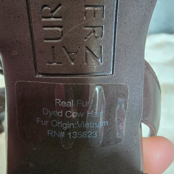 Naturalizer Jayla Leopard Print Calf Hair D'orsay Slingback Pumps Women's Size 6 - Picture 10 of 13